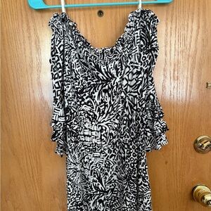 Black and White Patterned Dress